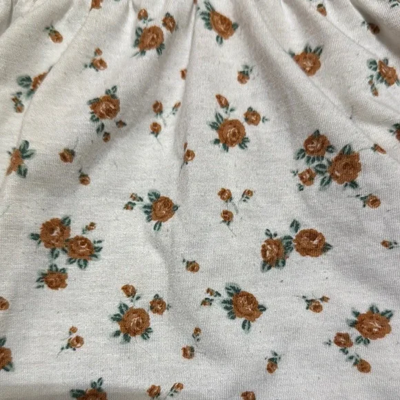 Cream Smocked Ruffled Cap Sleeve Blouse - Picture 2 of 2